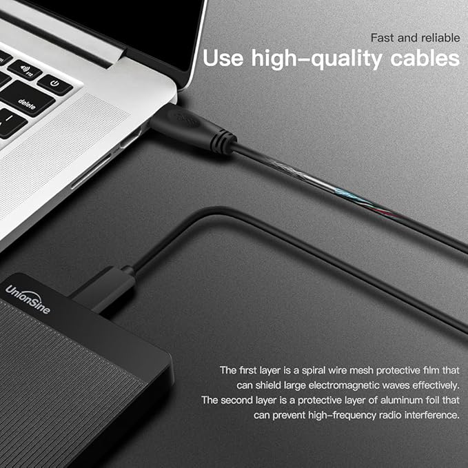 UnionSine 2TB Ultra Slim Portable External Hard Drive HDD-USB 3.0 - Image 5