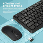 Wireless Keyboard and Mouse Combo, Lovaky 2.4G Full-Sized Ergonomic Keyboard - Image 4