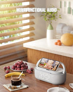 Bluetooth Speaker with Wireless Charger, FM Radio, Dimmable Bedside LED Night - Image 7