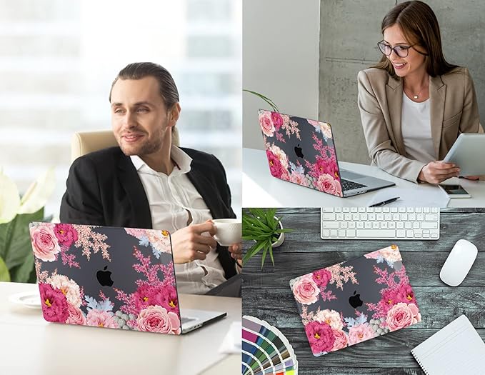 CISSOOK Gorgeous Floral Case for MacBook Pro 14 Inch 2024 2023 2021 Release M4 - Image 5