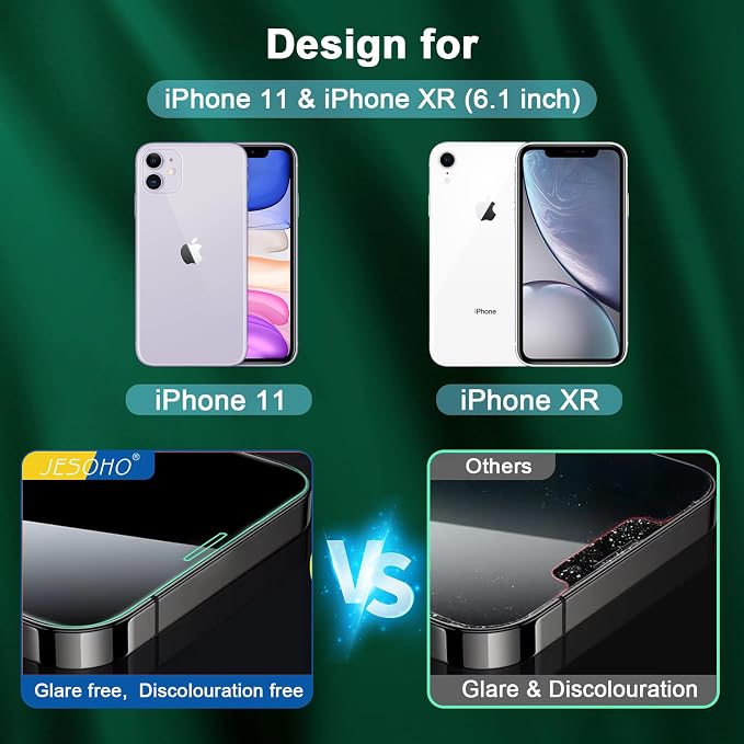 Blue Light Screen Protector for iPhone 11, iPhone XR HD Anti Blue Light - Image 2