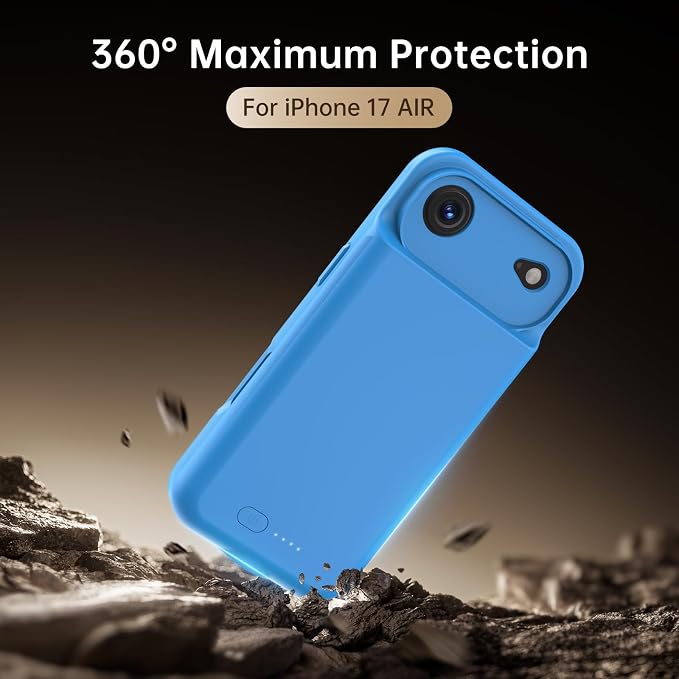 GIN FOXI Battery Case for iPhone 17 AIR, Charging Case Charger 8500mAh - Image 5