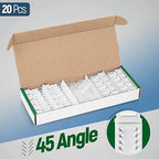 Everest 45° Angled RJ45 Cat6A Keystone Jacks 20-Pack in White - Image 2