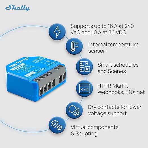 Shelly 1 Gen4 | Wi-Fi, Zigbee & Matter Smart Relay Switch - Image 4