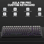 AULA F99 Pro Wireless Mechanical Keyboard, Hot Swappable Custom Keyboard - Image 2