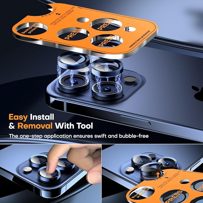 Camera Lens Protector for iPhone 16 Pro Max/16 Pro/15 Pro Max/15 Pro/14 Pro - Image 6