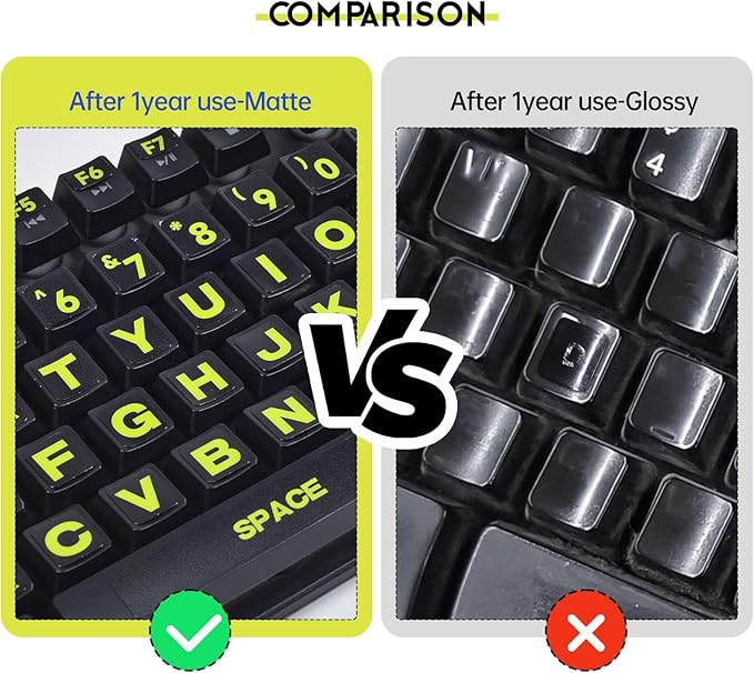 English Keyboard Stickers Full Size Universal PC Computer Laptop Desktop - Image 6