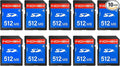 INDMEM SD Card 512MB, 10 Packs Class 4 512MB Flash Memory Card MLC Standard by READYXIO
