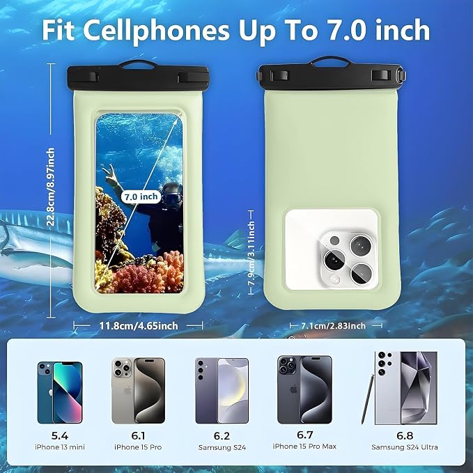 Floatable Soap Bubble Waterproof Phone Pouch/Case - Image 3