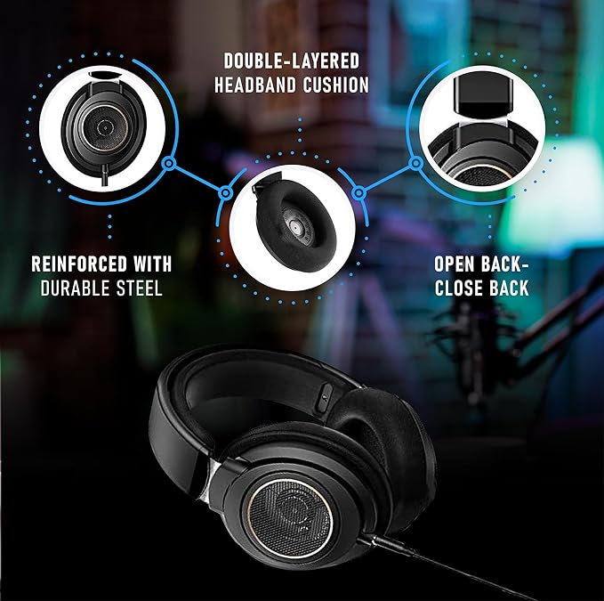 PHILIPS Over Ear Open Back Stereo Headphones Wired - Image 8