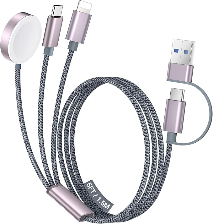 Temdan for Travel Vacation Essentials, 3 in 2 USB C Cable for Apple Watch by Temdan