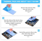 Frienda 6 Pcs Thermal Pad 100 x 100 mm, 0.5 mm, 1 mm, 1.5 mm, 2 mm, 2.5 mm - Image 4
