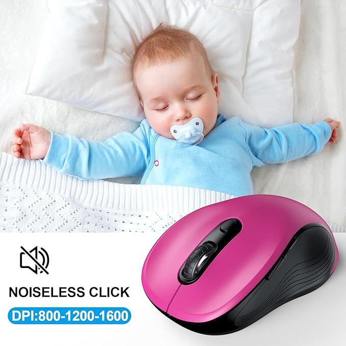WisFox 2.4G Wireless Mouse for Laptop, Ergonomic Computer Mouse - Image 3