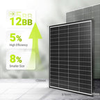 Newpowa 9BB Cell 200W Monocrystalline 200 Watt 12V Solar Panel High Efficiency - Image 2