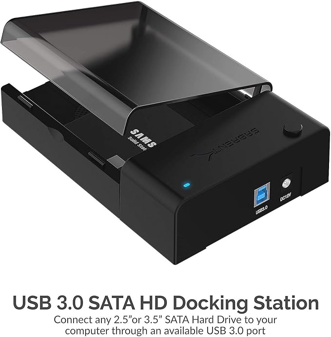 SABRENT USB 3.0 to SATA External Hard Drive Lay Flat Docking Station - Image 6