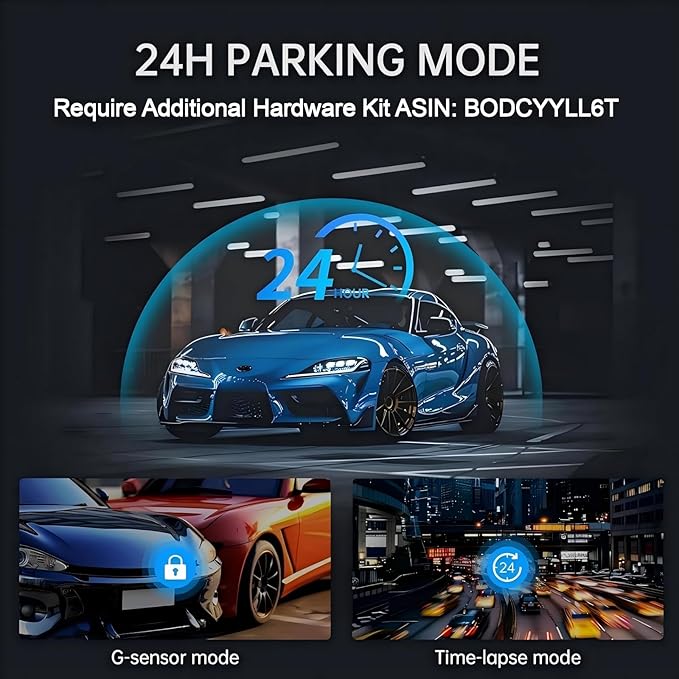 Mirror Dual Dash Camera with Voice Control, 4K+2.5K 10" Rear View Mirror Camera - Image 8