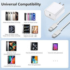 iPhone 16/15 Charger Fast Charging 20W USB Type C Charger Block 3Pack C - Image 6