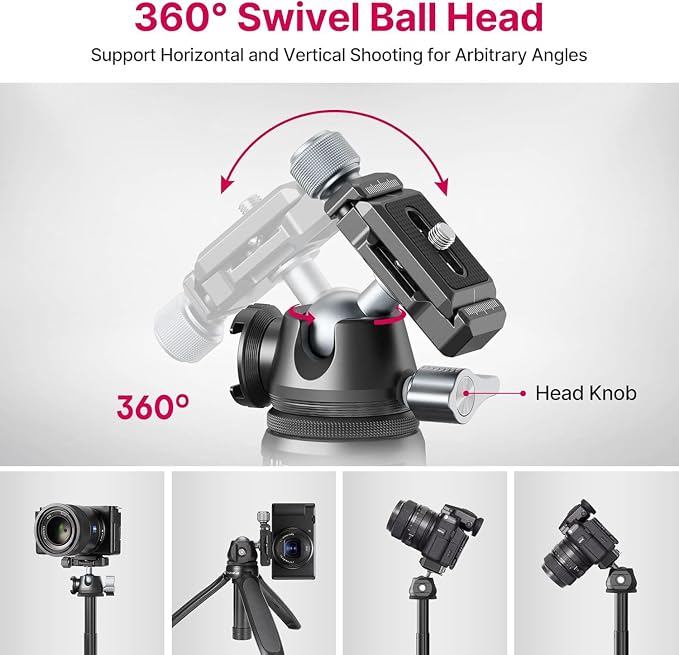 ULANZI MT-47 Camera Tripod Aluminum Alloy Mini Travel Phone Tripod Stand - Image 3