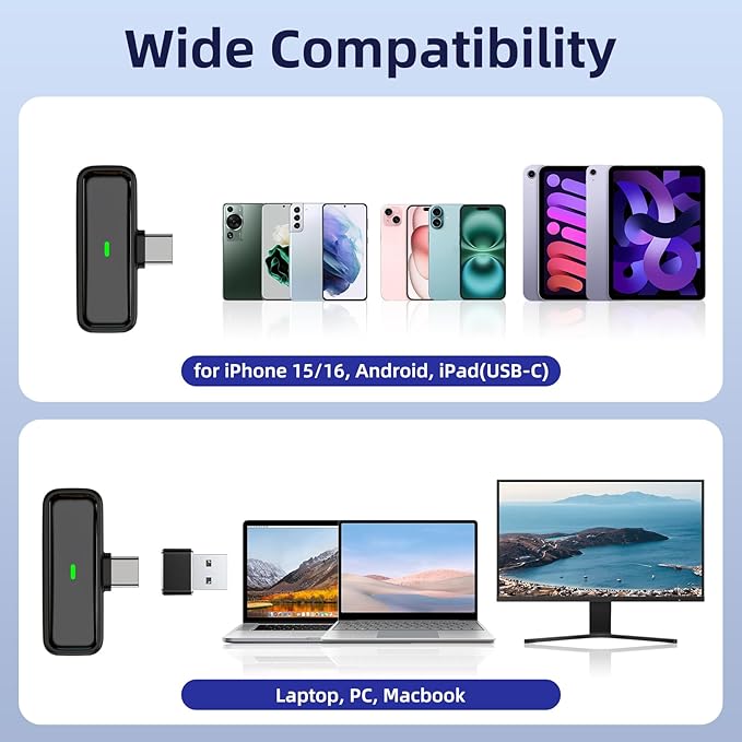 Wireless USB Microphone for PC Laptop iPhone 16/15 Android Phone - Image 7