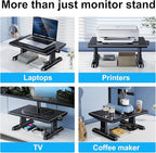 Monitor Stand Riser for Desk, 360°Rotation Freely Height Adjustable by Knob - Image 6