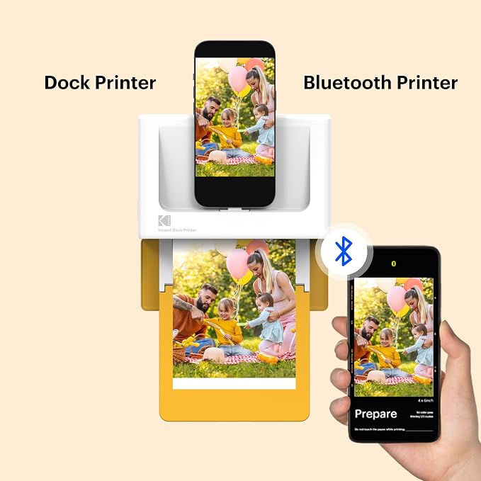 KODAK Dock Plus 4Pass Instant Photo Printer + 90 Sheets Gift Bundle - Image 3