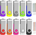 64GB Flash Drive 10 Pack, Wooolken USB 2.0 Thumb Drive Bulk Pen Drive Metal by WOOOLKEN