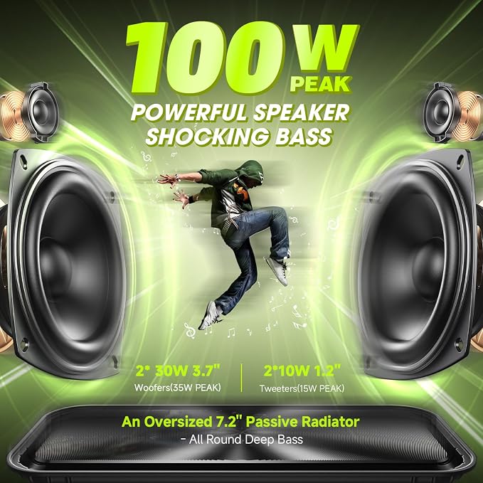 W-KING Portable Loud Bluetooth Speaker Wireless, 100W Max IPX6 Waterproof - Image 2