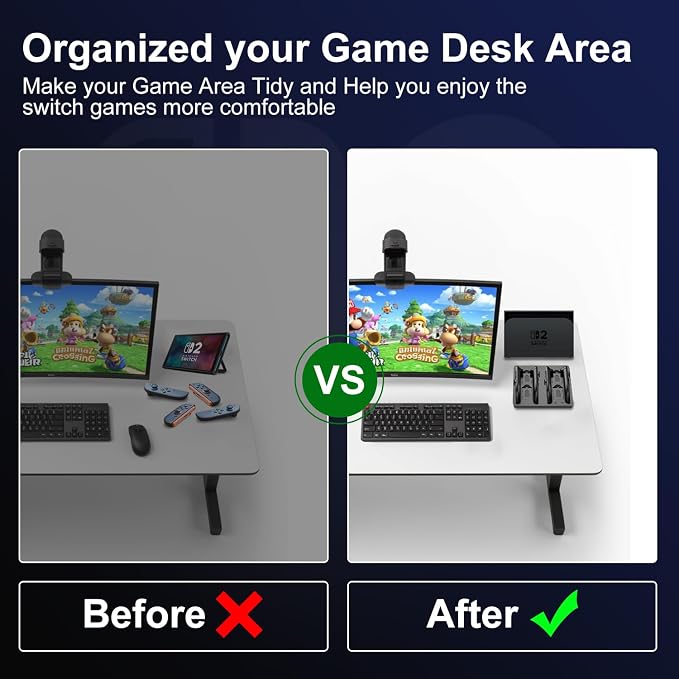Switch 2 Controller Charger, 4 in 1 Charging Dock - Image 6