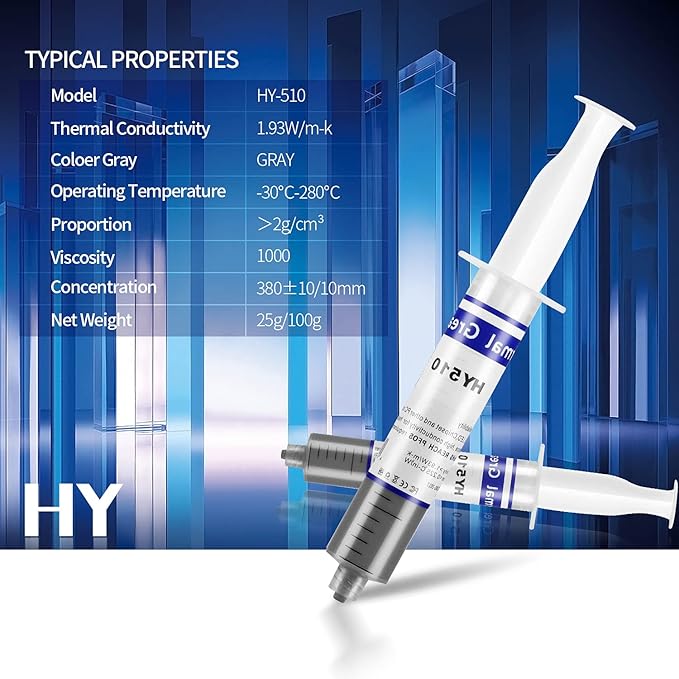HY-510-100g Thermal Conductivity: >1.93W/m-k CPU Thermal heatsink Paste - Image 3