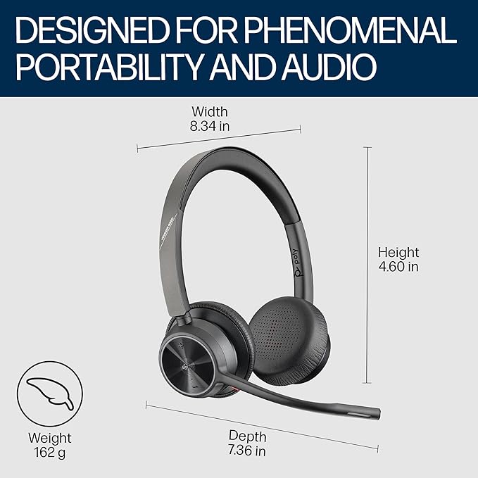 Poly Voyager 4320 UC Wireless Headset - Image 3