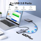 USB C to Dual HDMI Adapter, USB C Docking Station Dual Monitor Hub - Image 6