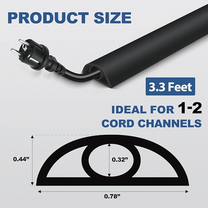 Floor Cord Cover for Wires on Floor Self Adhesive Cord Hider Floor Cable - Image 6