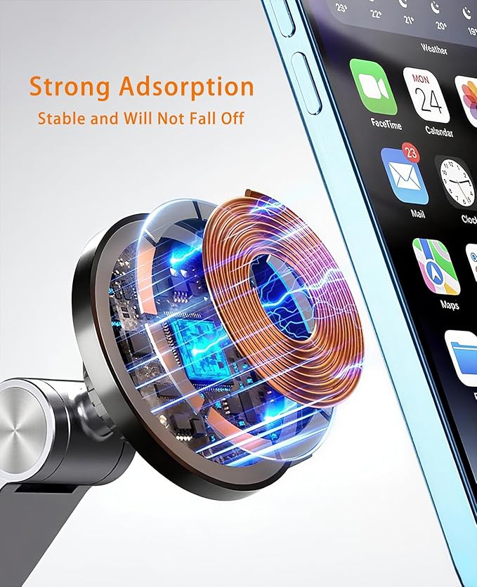 Magnetic Tablet Stand for Desk Aluminum Alloy Phone iPad Desk Holder Overhead - Image 5