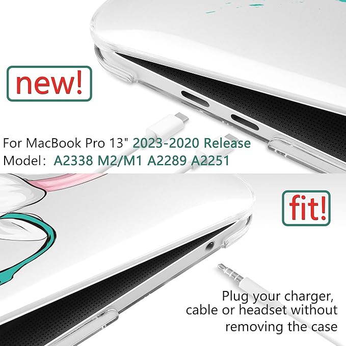MEEgoodo Case for MacBook Pro 13 inch 2022 2021 2020 New A2338 M2/M1 A2251 A2289 - Image 2