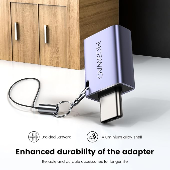MOSWAG 2 Pack USB C to USB Female Adapter, USB 3.0 to Thunderbolt 3 OTG Adapter - Image 6