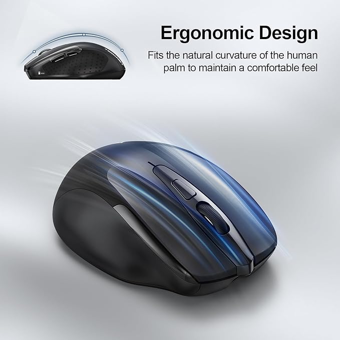TECKNET Wireless Mouse Rechargeable, 2.4G USB-A Silent Mouse, Quiet Click - Image 8