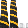 Heavy Duty Speed Bumps for Driveway, 6 ft 2 Pack Rubber Speed Bumps, 2 Channel by TROPOW