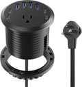 Jgstkcity 65W USB-C Hidden Desktop Power Grommet: 1 AC Outlet, 8 USB Charging by Jgstkcity