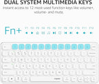 Rapoo 9010M Multi-Device Keyboard and Mouse Combo, 2.4GHz/Bluetooth 5.0/4.0 - Image 6