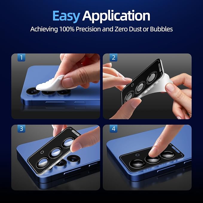 X-it Camera Lens Protector for Samsung S25, 9H Tempered Glass, Independent - Image 7