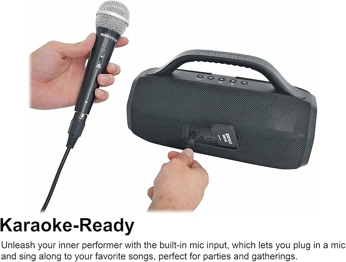 Rockville SONIC-50L Portable Bluetooth Speaker, 50W Stereo Sound, Dual LED Rings - Image 7
