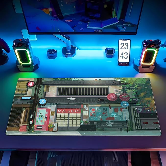 Kawaii Anime Cat Gaming Desk Mat Pad XL Large Mouse Pad Mouse & Keyboard Desk - Image 7
