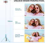 ATUMTEK 55" Selfie Stick Tripod, All-in-one Extendable Aluminum Phone Tripod - Image 6