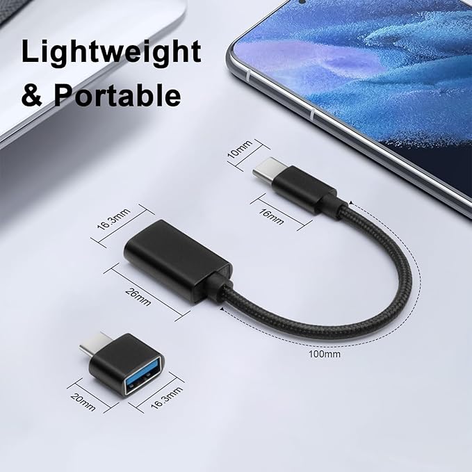 BORLTER CLAMP USB C to USB 2.0 Adapter, Type-C OTG Cable USB Type C Male to USB - Image 7