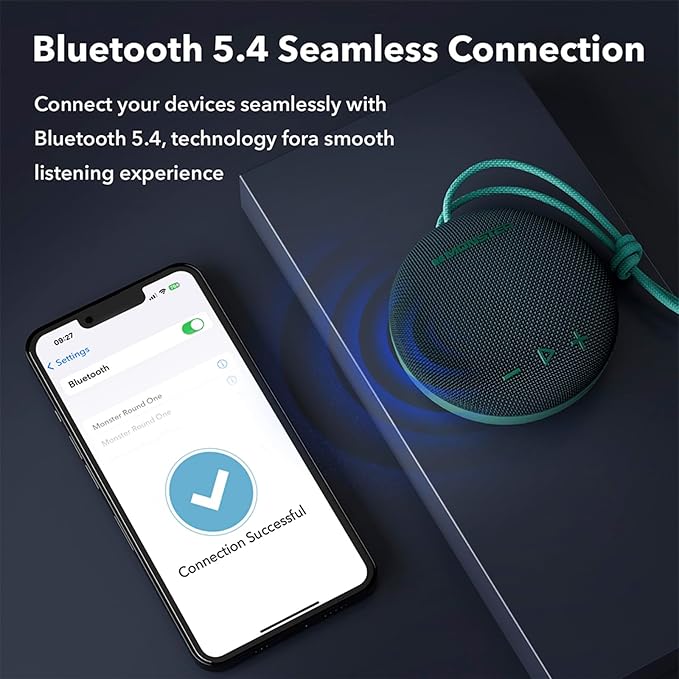 Monster Bluetooth Speaker, IPX8 Shower Speaker Waterproof, Extra Long Playtime - Image 4