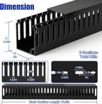 99in Professional Server Rack Cable Management Raceway, H2.4in x W2in Large - Image 2