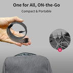 USB C Multi Charging Cable, 3 in 1 Charging Cable Nylon Braided USB-C Multiple - Image 7