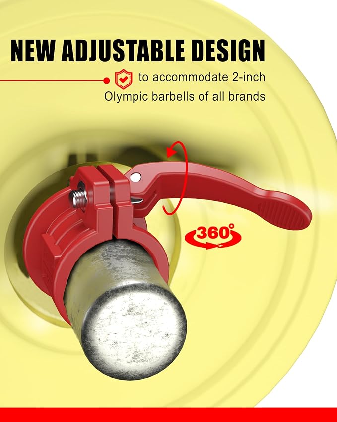 Olympic Barbell Clamps 2 inch Adjustable Barbell Clips Quick Release Pair of - Image 3