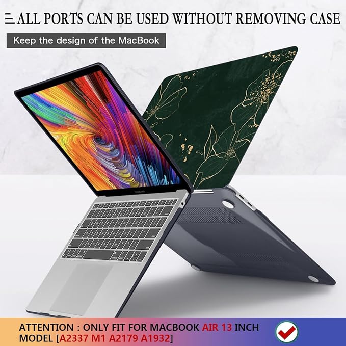 CISSOOK Case for MacBook Air 13 inch 2021 M1 A2337 A2179 A1932, Hard Shell - Image 5