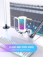 FIFINE AmpliGame USB Microphone, PC Gaming Recording Desktop Laptop Mic - Image 6